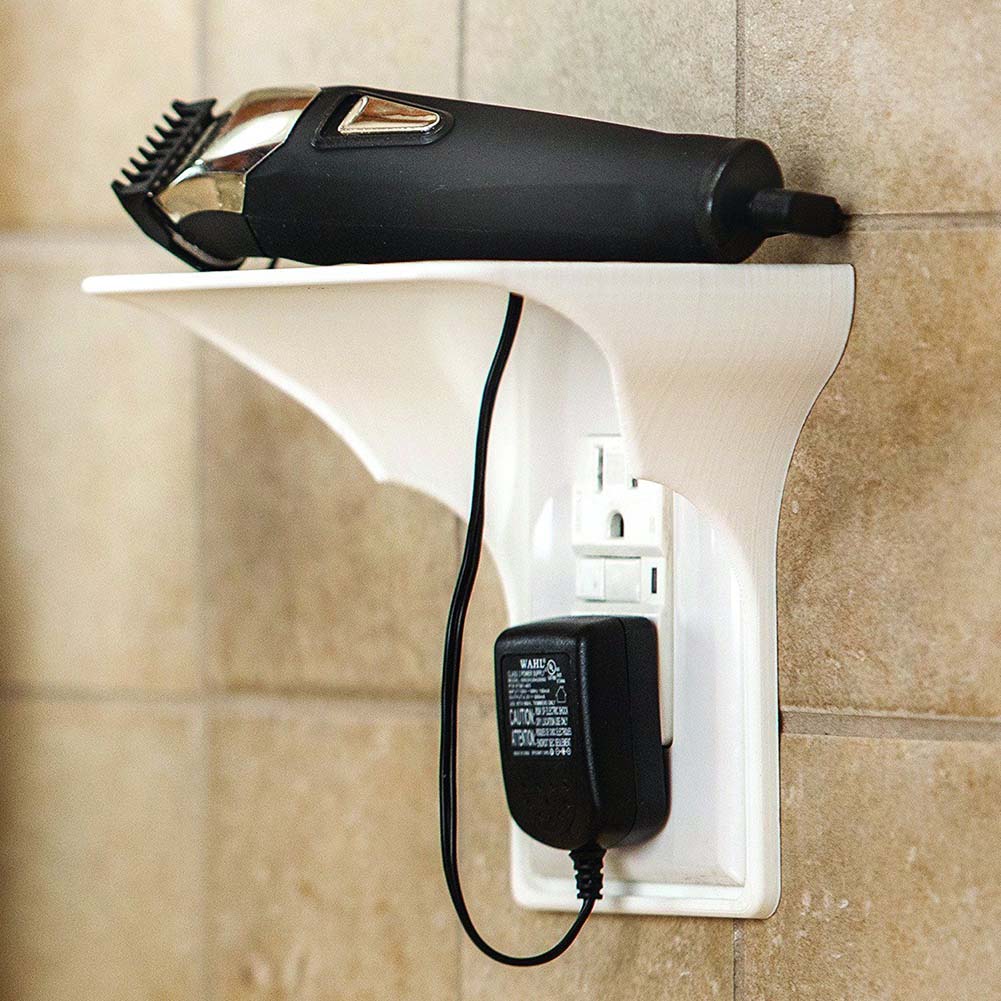 Wall Outlet Shelf Power Perch Charging Home Speaker Cell Phones Storage Rack Hot 