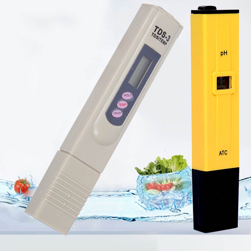 TDS Tester Aquarium Pool Hydroponic Water Monitor 0-9999 PPM Digital Ph Meter 