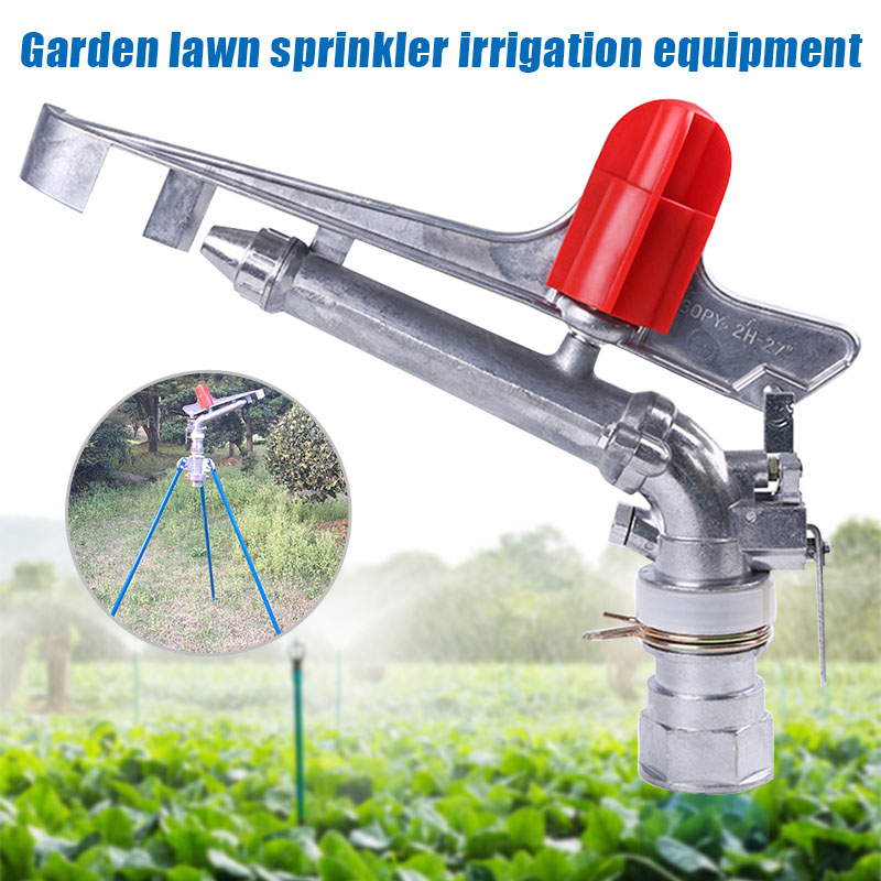 1PC 1.5'' Irrigation Spray Gun Sprinkler Large 360° Adjustable Impact Area Water 