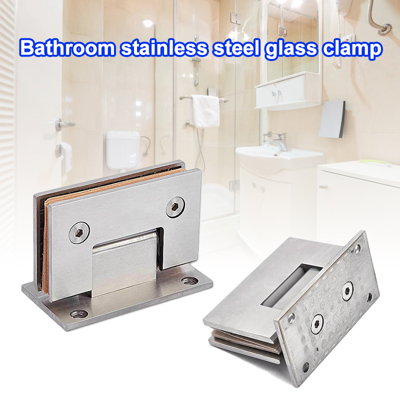STAINLESS STEEL D SHAPE FLAT BACK GLASS CLAMPS/BRACKETS Suitable 8-12mm Glass 