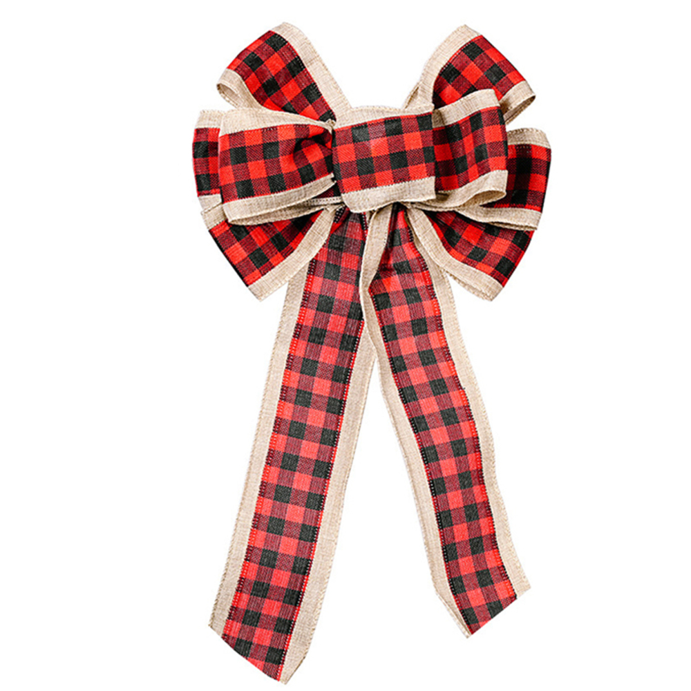 Linen Bowknot Wreath Bow Light Weight And Exquisite Workmanship Wreath Xmas