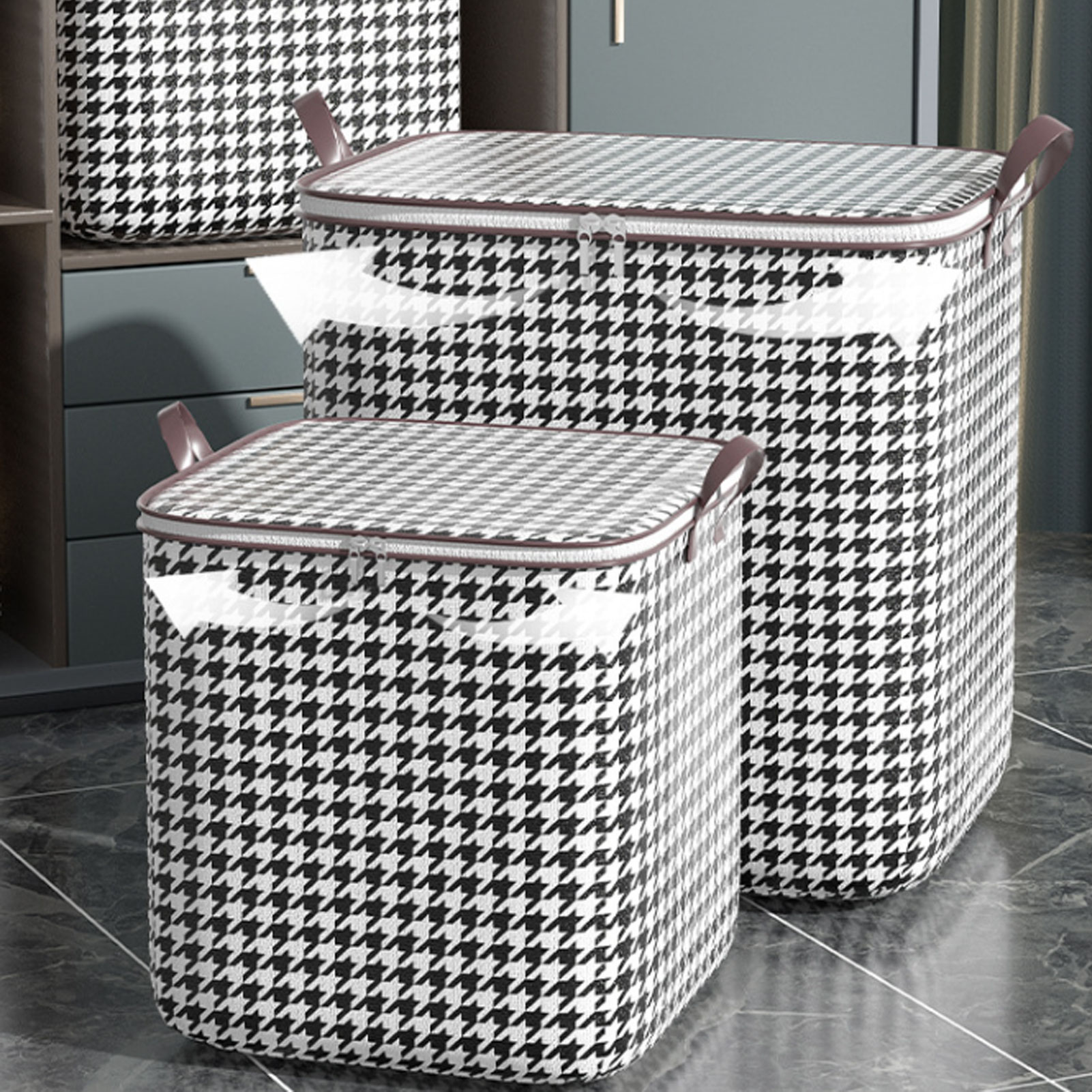 Foldable Storage Bag Clothes Blanket Quilt Closet Sweater