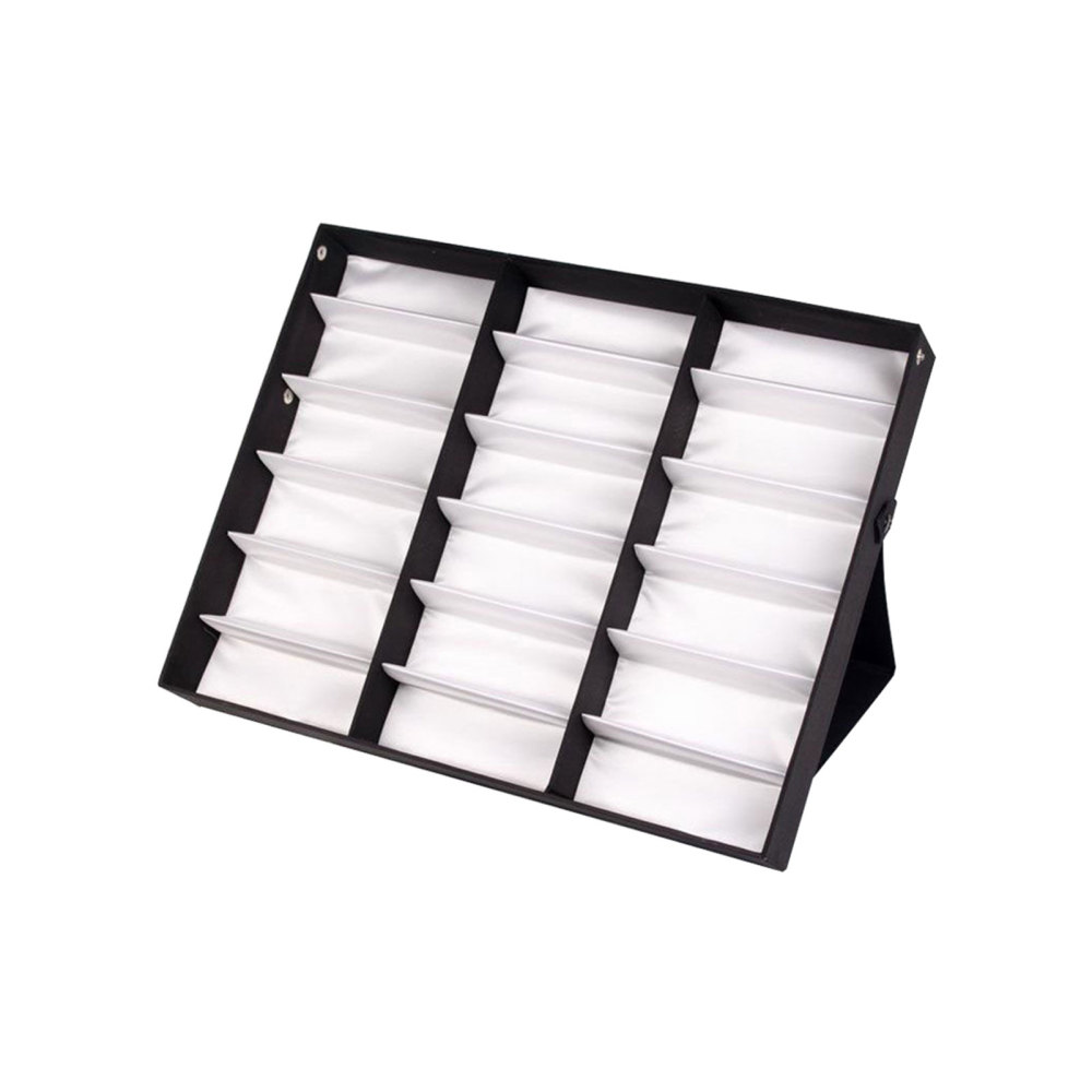 18pcs Eye Glasses Case Eyewear Sunglasses Display Storage Box Holder Organizer