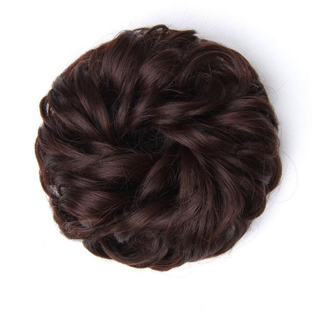Drawstring Chignon Clip in Bun Hair Extension Curly Hairpiece for Woman Thick - Picture 12 of 12