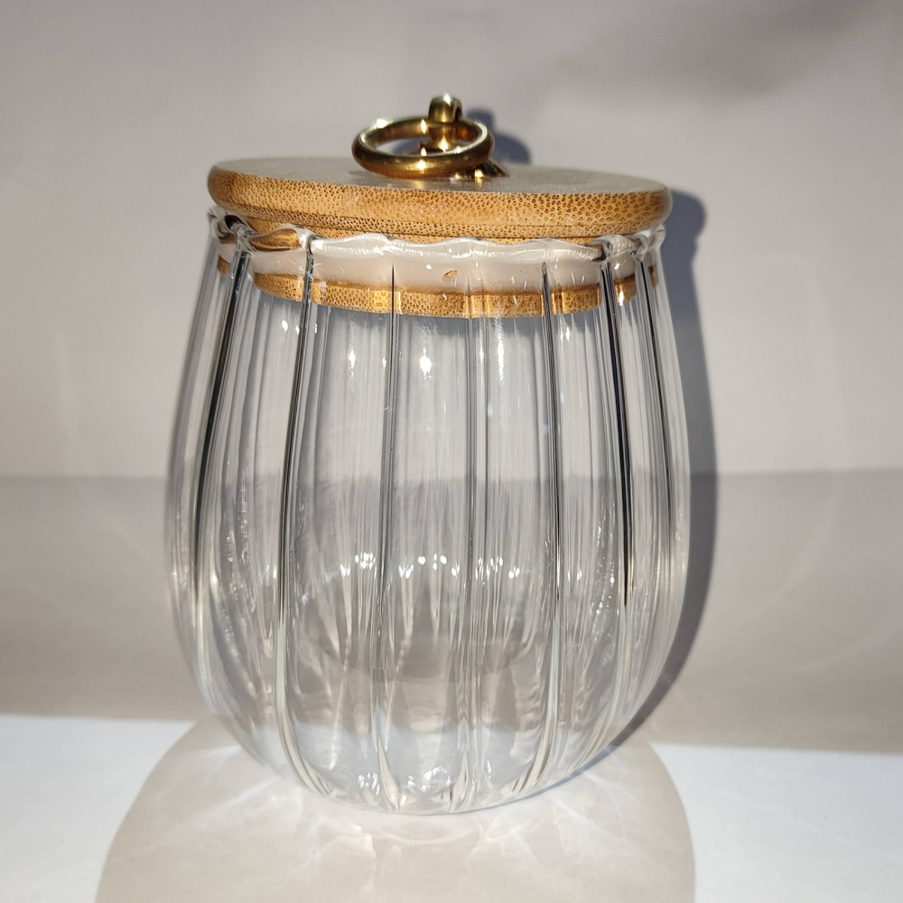 Glass Sealed Storage Jars,Clear Storage Containers with Airtight Bamboo Lid