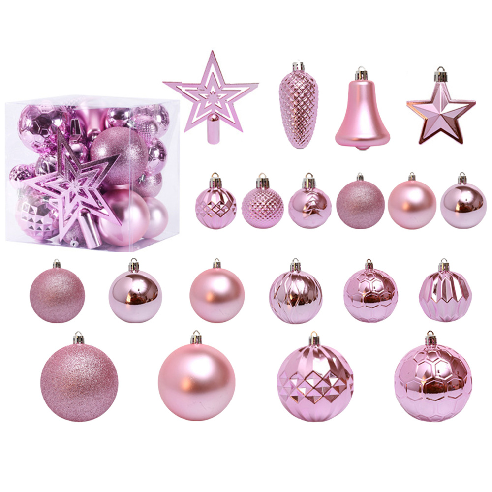 45Pcs Christmas Tree Xmas Balls Decorations Baubles Party Wedding Ornament Decor