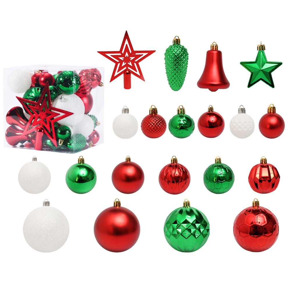 45Pcs Christmas Tree Xmas Balls Decorations Baubles Party Wedding Ornament Decor