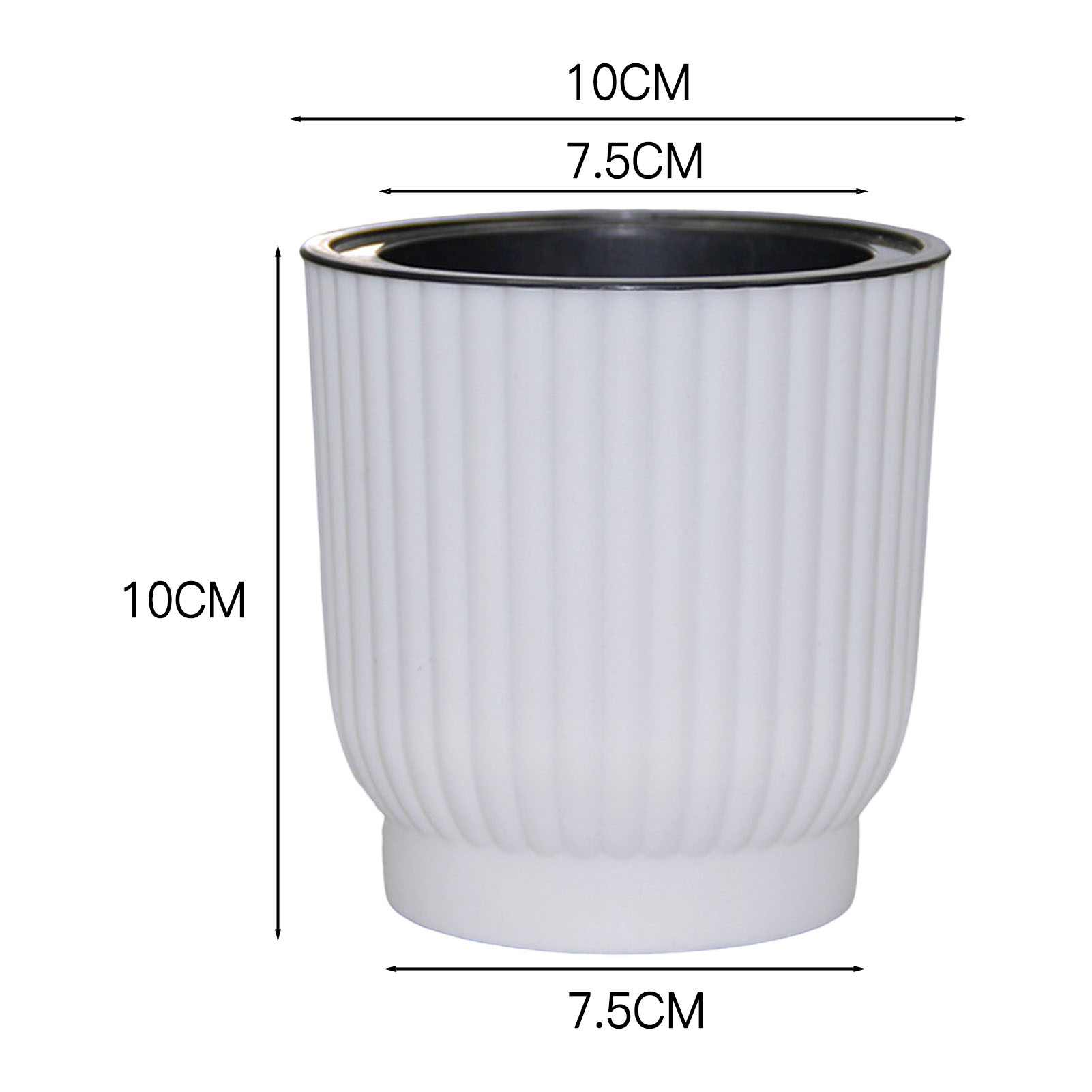 White Round Plant Flower Pot Elegant Promote Healthy Growth Planter for Family