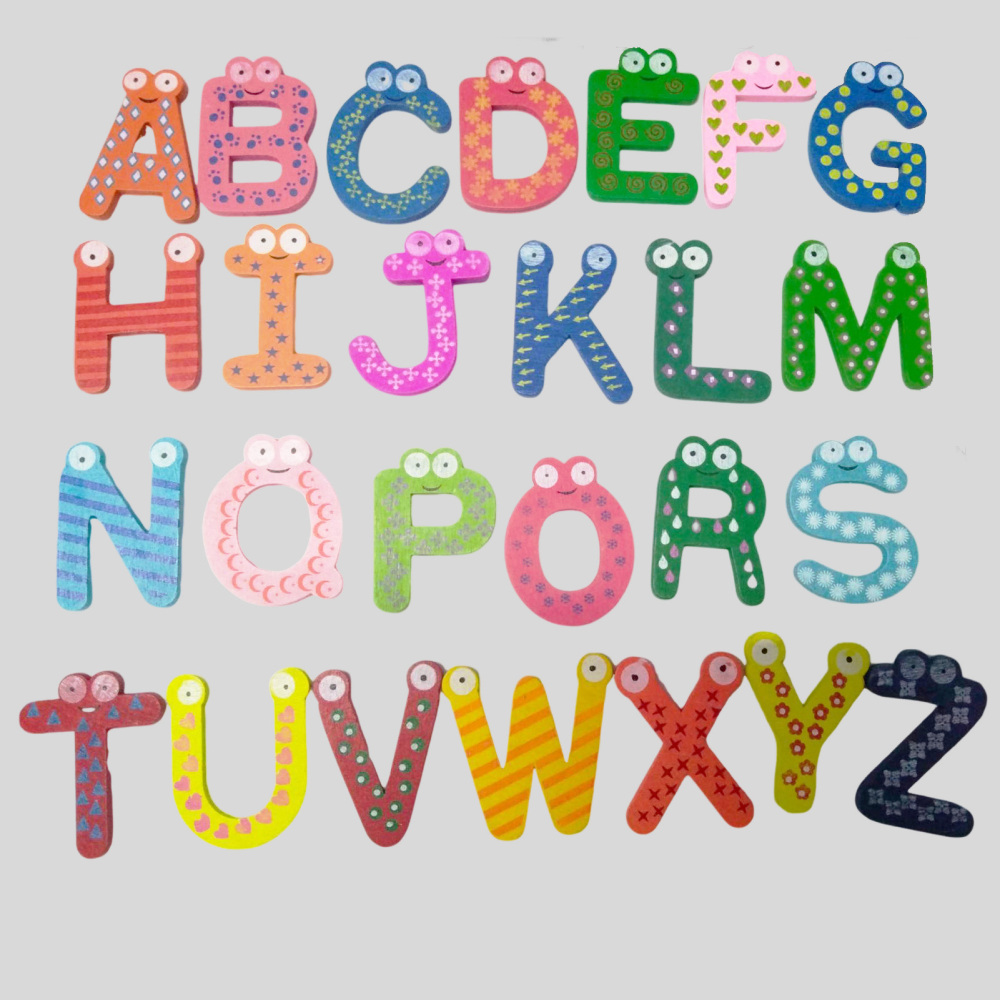 Magnetic Letters Numbers Alphabet ABC 123 Fridge Magnets Small, Multi Color