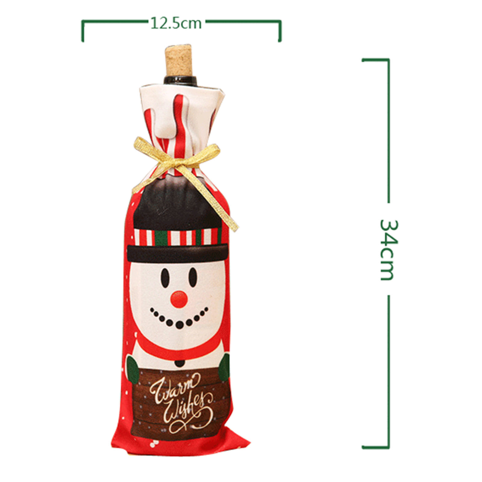 Christmas Wine Bottle Covers Cartoon Xmas Gift Wine Bags For Dining Table Decor