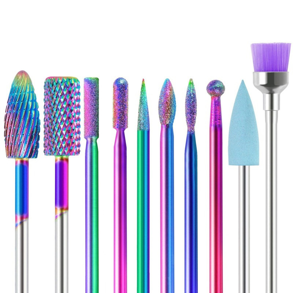 Hard Nail Drill Bits Set Manicure Pedicure Electric File Drill Grinding Bits