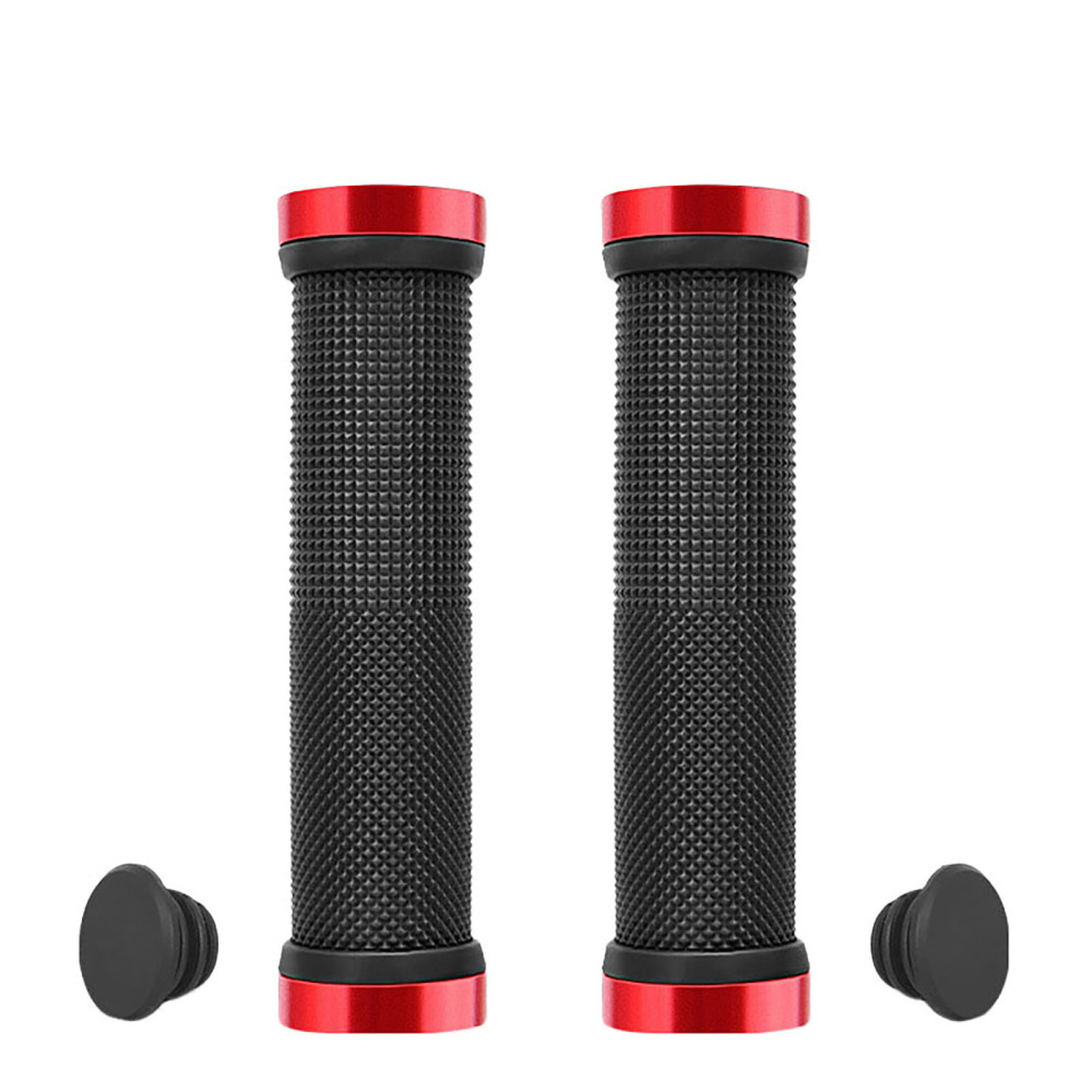 Ergonomic Rubber Bicycle Handlebar MTB Mountain Bike Grips Cycling Lock-On Ends