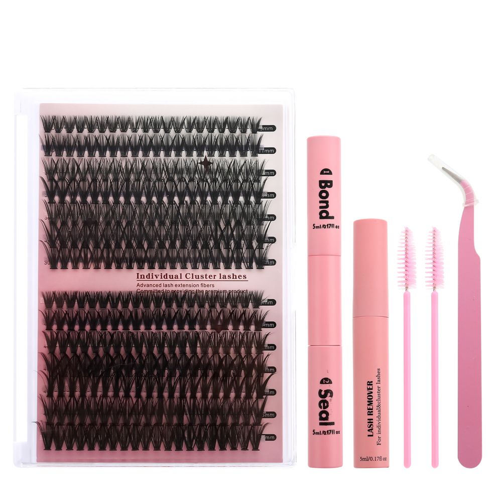 DIY Lash Extension Kit Volume Lash Clusters 30D+40D D Curl Individual Lashes