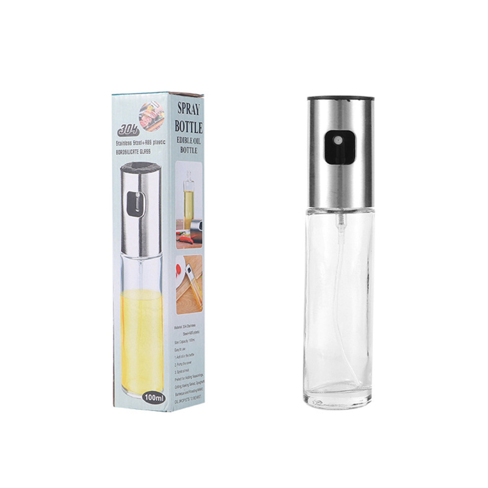 Olive Oil Dispenser Sprayer Glass Oil Vinegar Spray Bottle for BBQ Kitchen