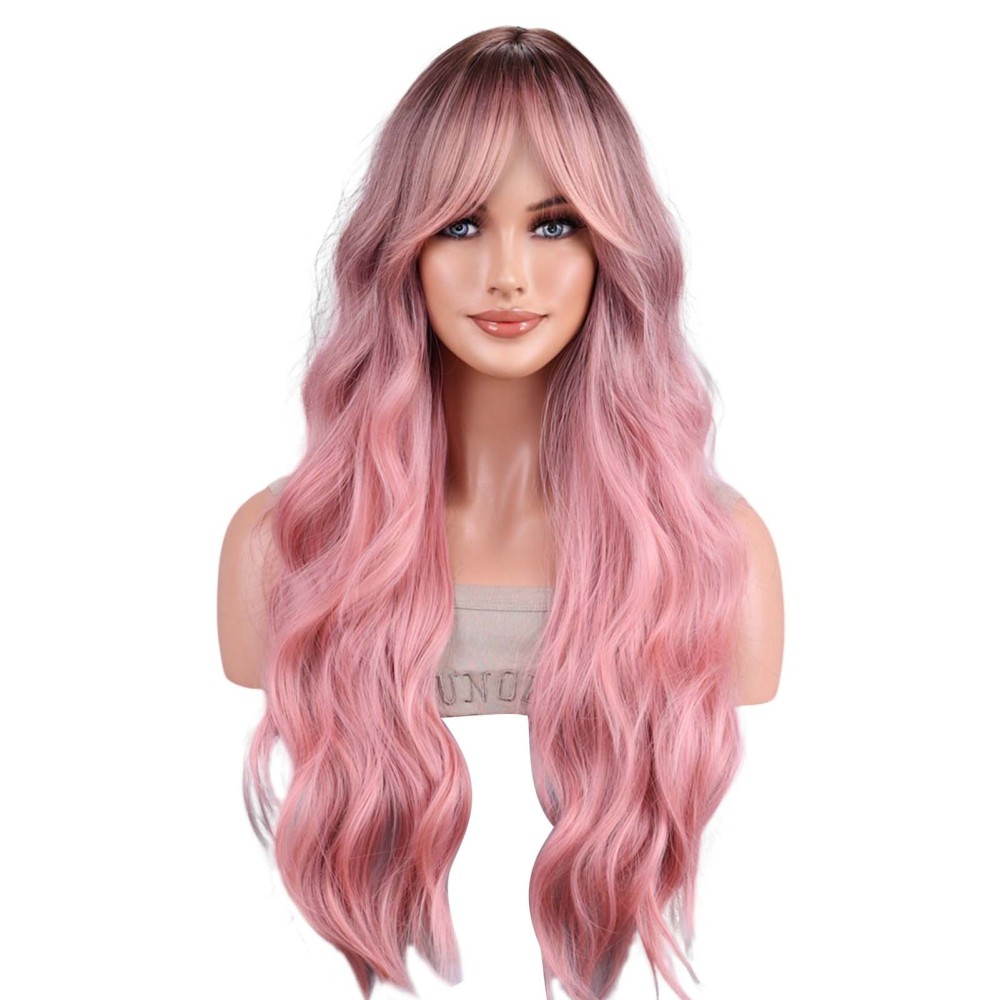 Women's Long Curly Fashion Cosplay Party Costume Hair Wigs Full Hair Wavy Wig - Picture 18 of 31