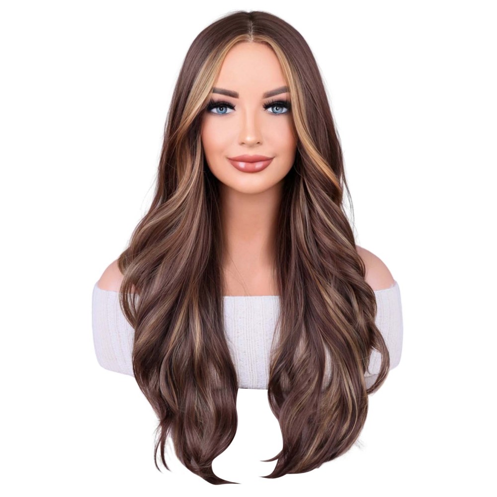 Women's Long Curly Fashion Cosplay Party Costume Hair Wigs Full Hair Wavy Wig - Picture 21 of 31