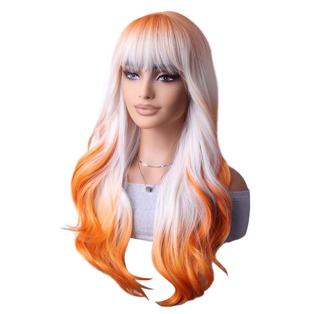 Women's Long Curly Fashion Cosplay Party Costume Hair Wigs Full Hair Wavy Wig - Picture 29 of 31