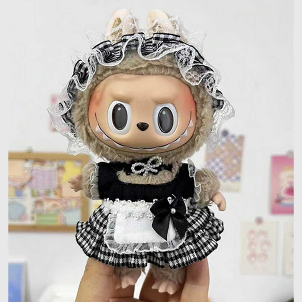 Clothes Only 15cm Pendant Blind Box Macaron Cloth Labubu Filled Doll Accessories - Picture 15 of 24