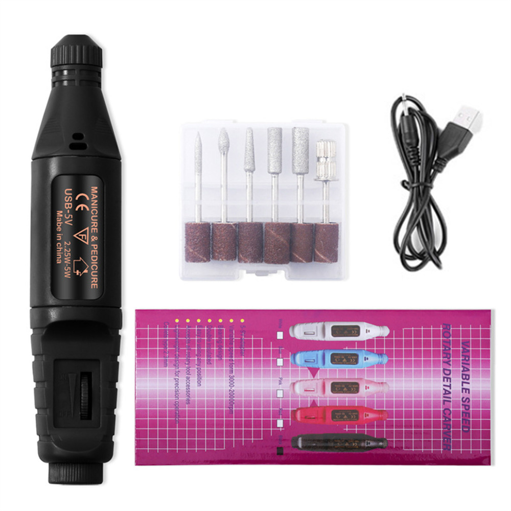 Nail drill machine Portable Electric Acrylic Gel Remover Polishing Pedicure Set - Picture 14 of 14