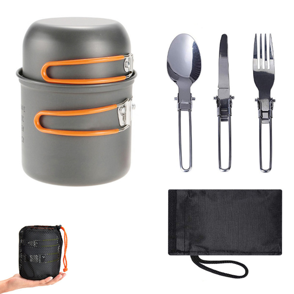 Outdoor Camping Cookware Set Portable Cook Gear Lightweight Cookware Sets - Picture 13 of 13