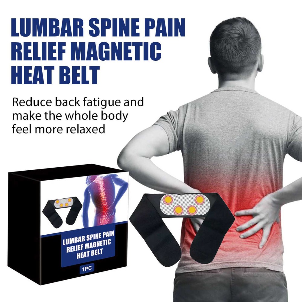 Magnetic Self Heating Belt Back Support Brace Lumbar Lower Waist Pain Relief - Picture 11 of 12