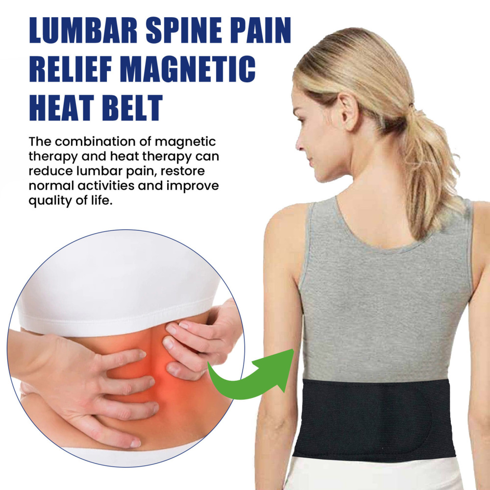 Magnetic Self Heating Belt Back Support Brace Lumbar Lower Waist Pain Relief - Picture 6 of 12