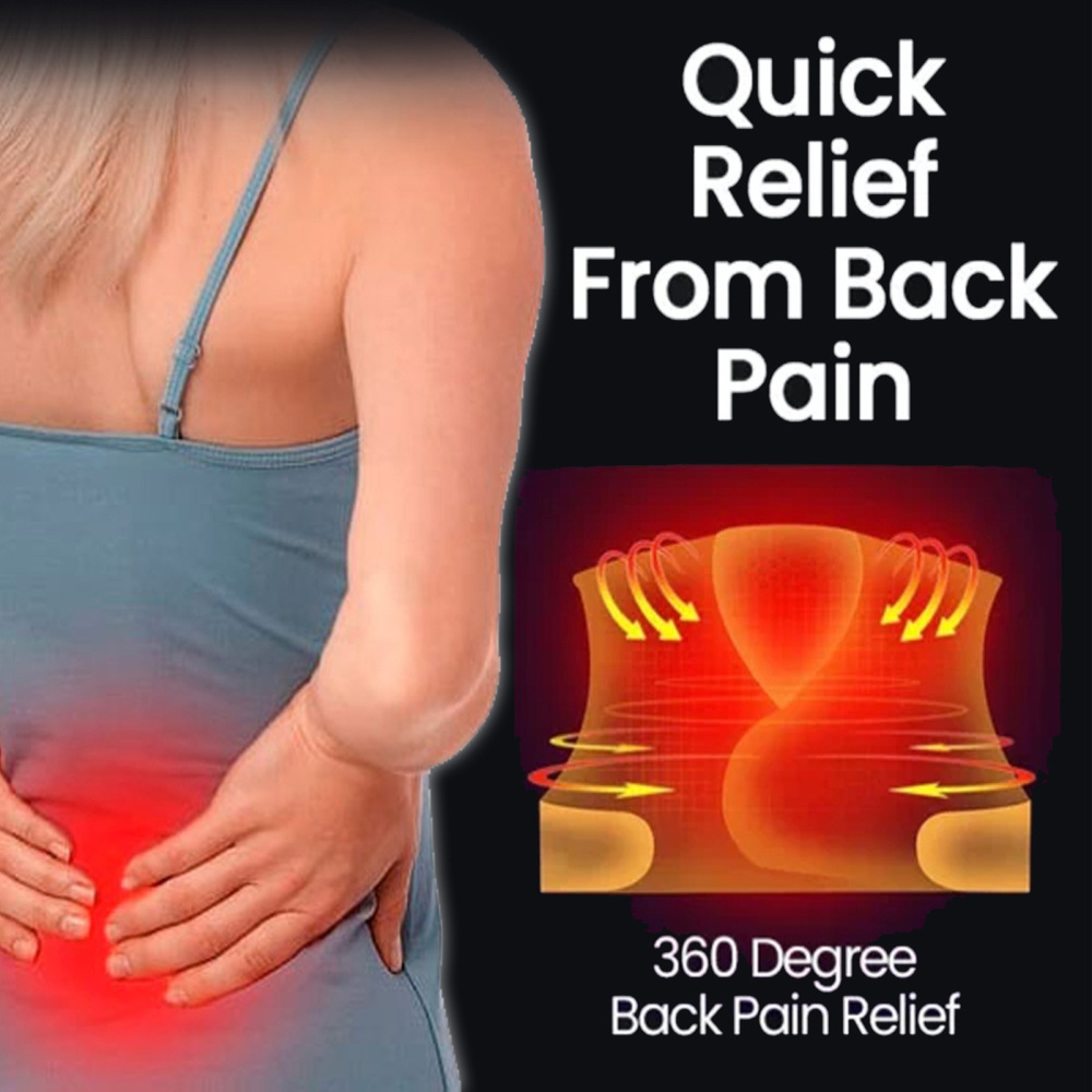Magnetic Self Heating Belt Back Support Brace Lumbar Lower Waist Pain Relief - Picture 9 of 12