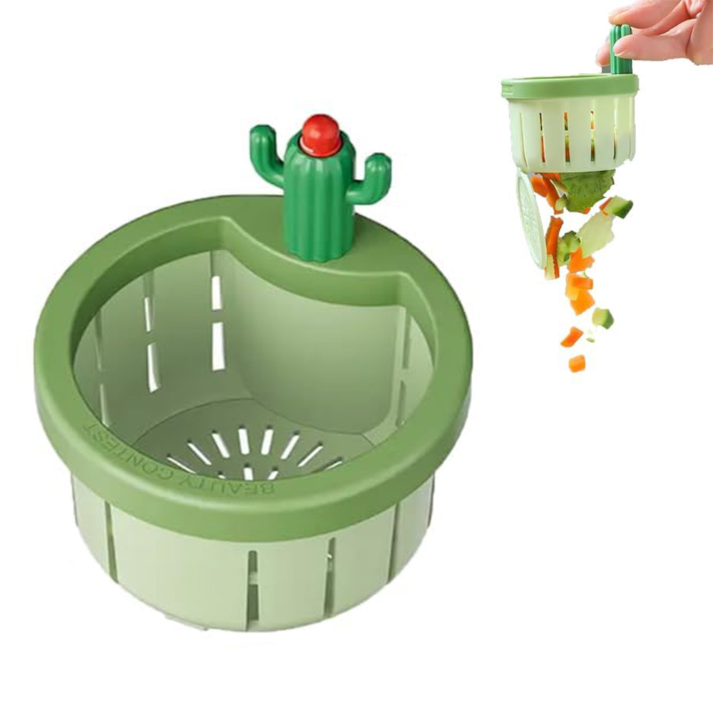 Cactus Sink Strainer Anti Blocking Filter Press Automatic Dumping Basket Kitchen