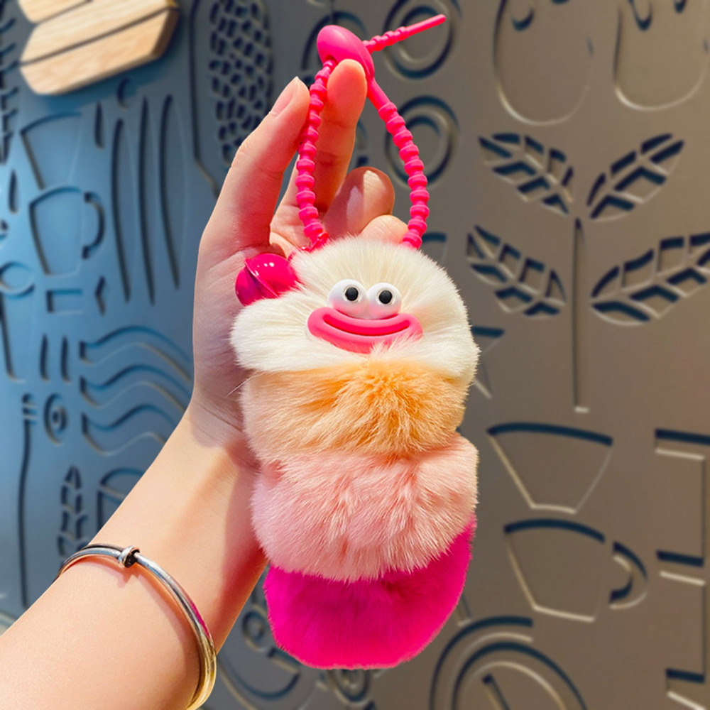 Cute Keychain Cartoon Plush Doll Toy Backpack Decoration Keyrings Gift US STOCK - Picture 10 of 13