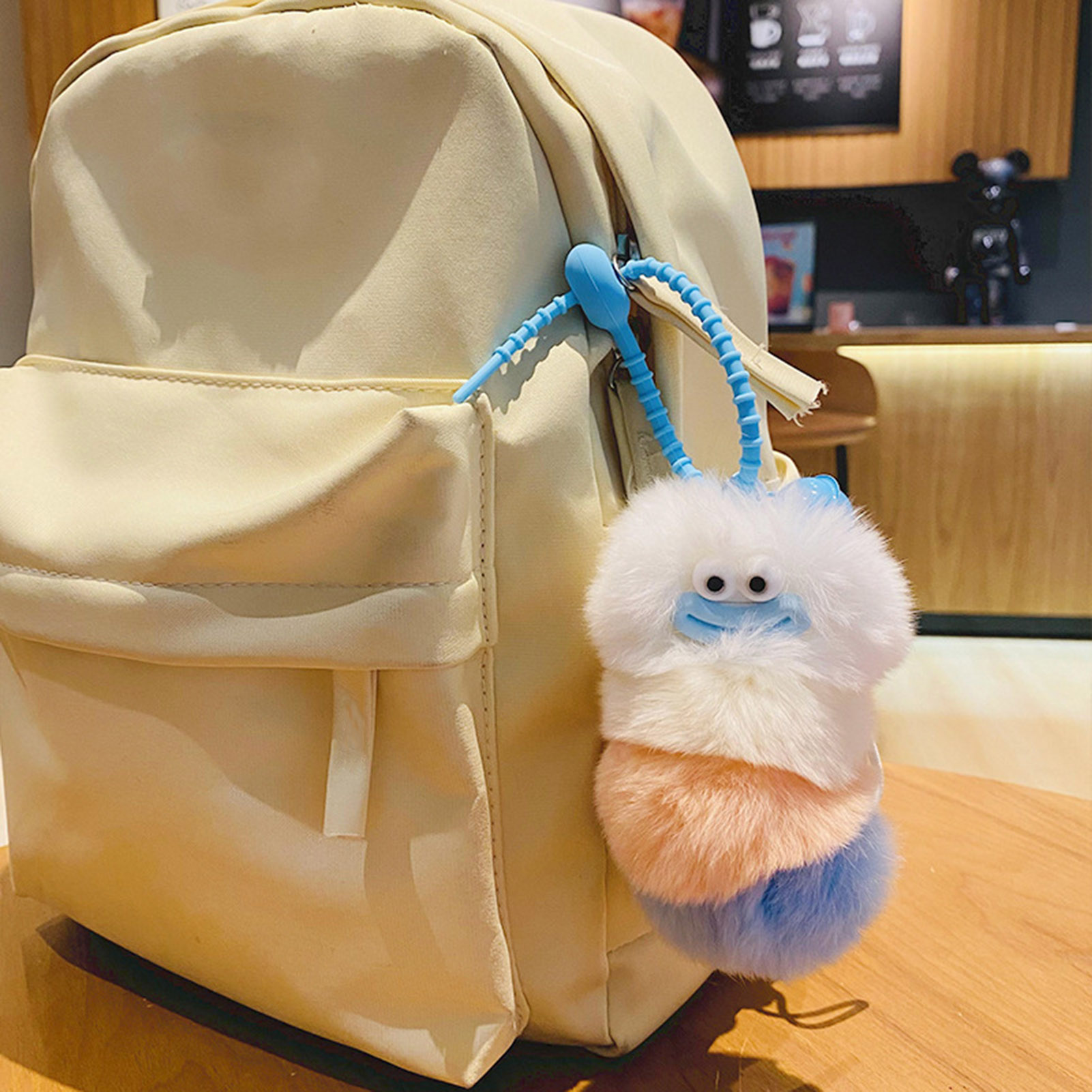 Cute Keychain Cartoon Plush Doll Toy Backpack Decoration Keyrings Gift US STOCK - Picture 12 of 13