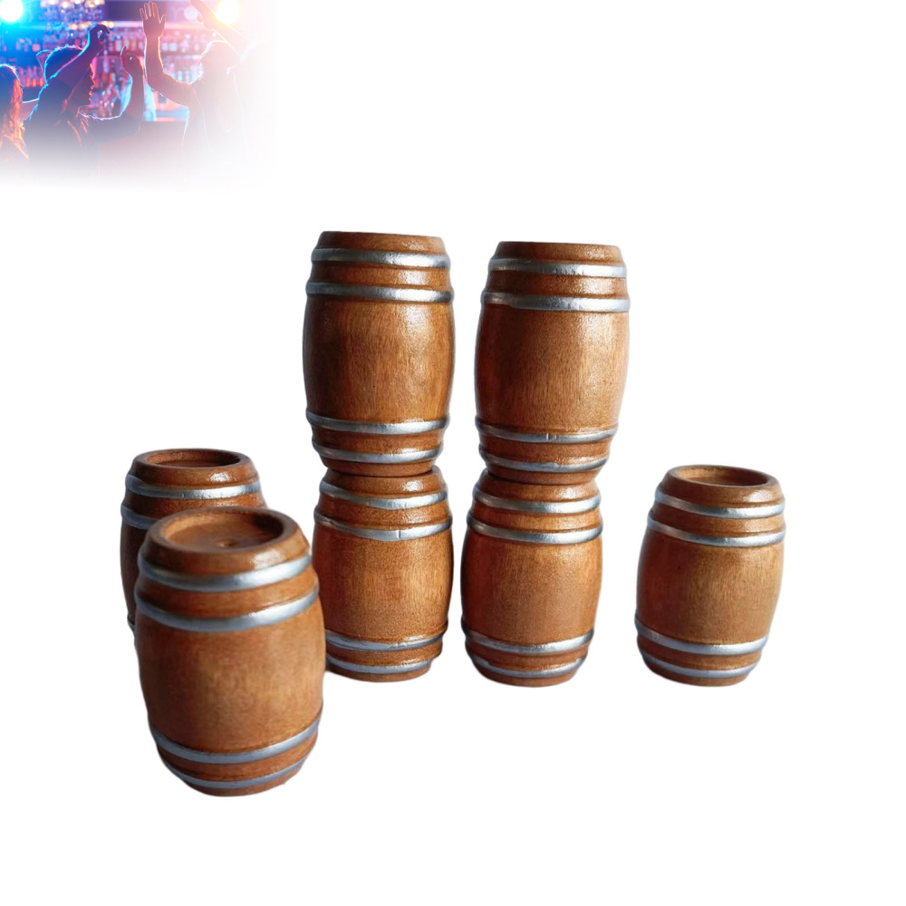 Miniture Dollhouses Mini Wooden Keg Beer Keg Wine Barrel Beer Cask Decor DIY US