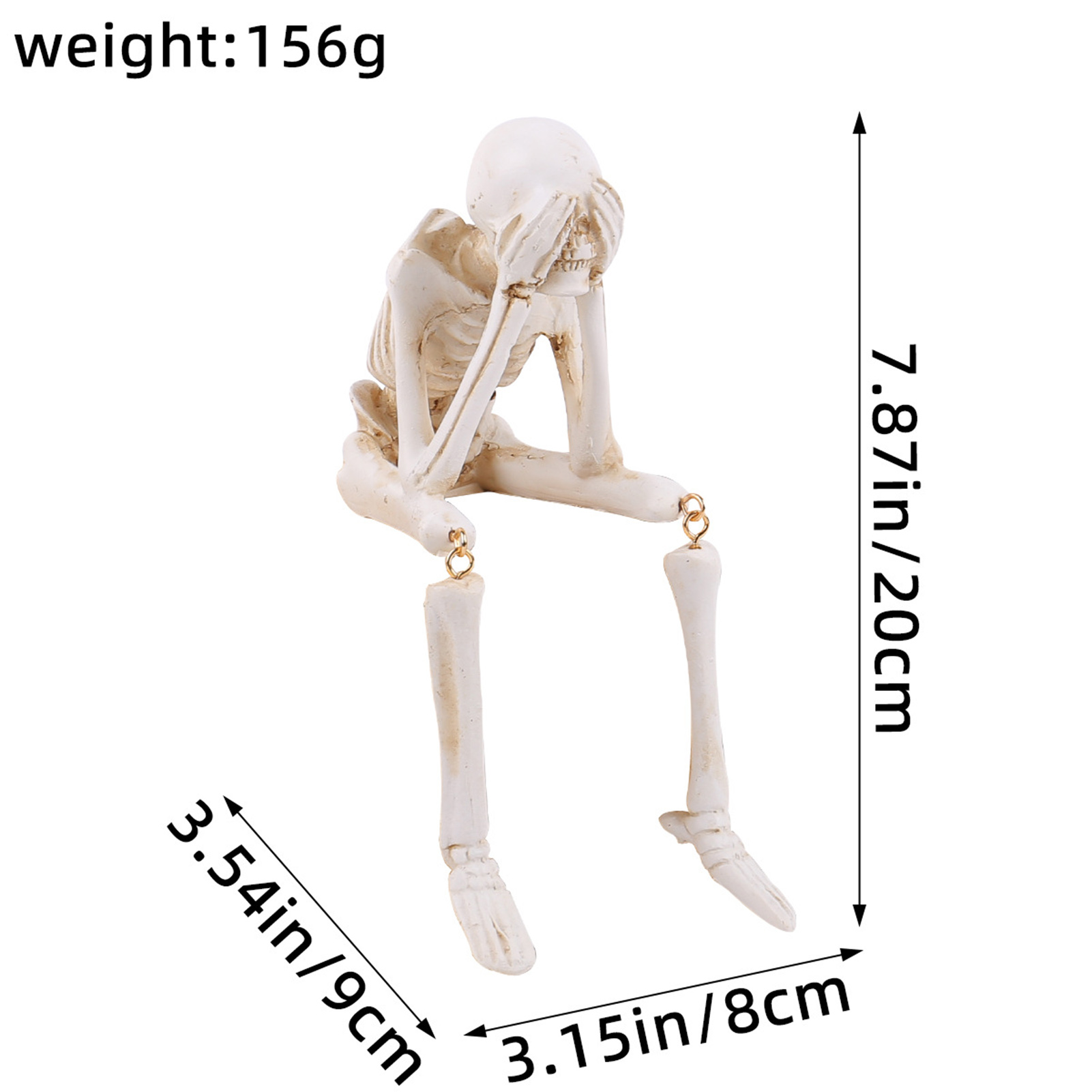 Halloween Poseable Skeleton Prop for Spooky Party Decorations