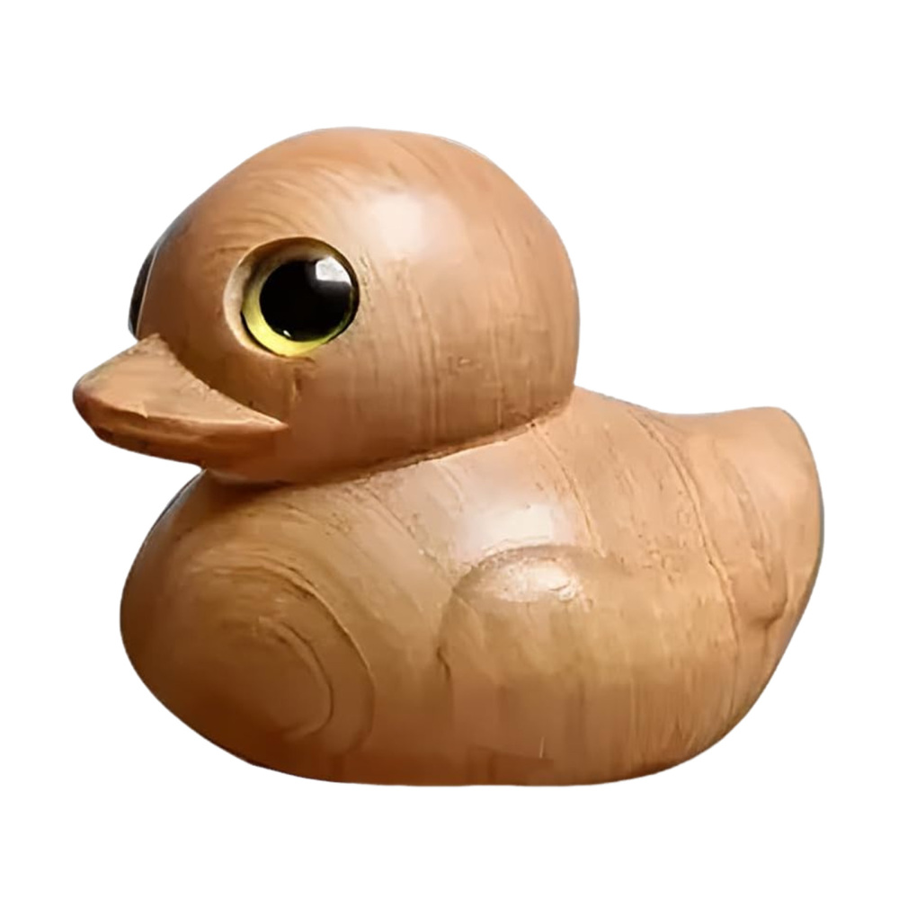 Hand Carved Wooden Duck Statue Modern Home Sculpture Table Centerpiece for Home