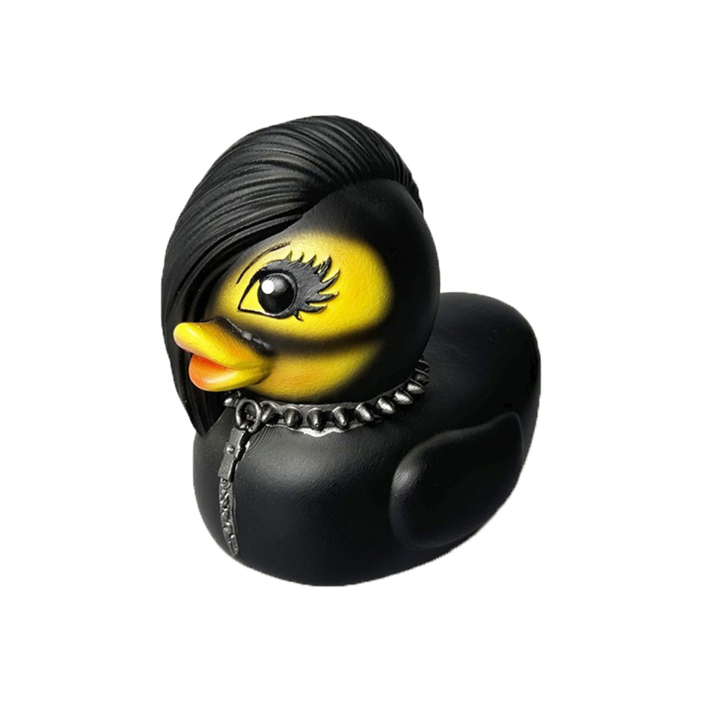 Cute Duck Car Dashboard Decor Gothic Style Unique Dark Rubber Ducks Suitable