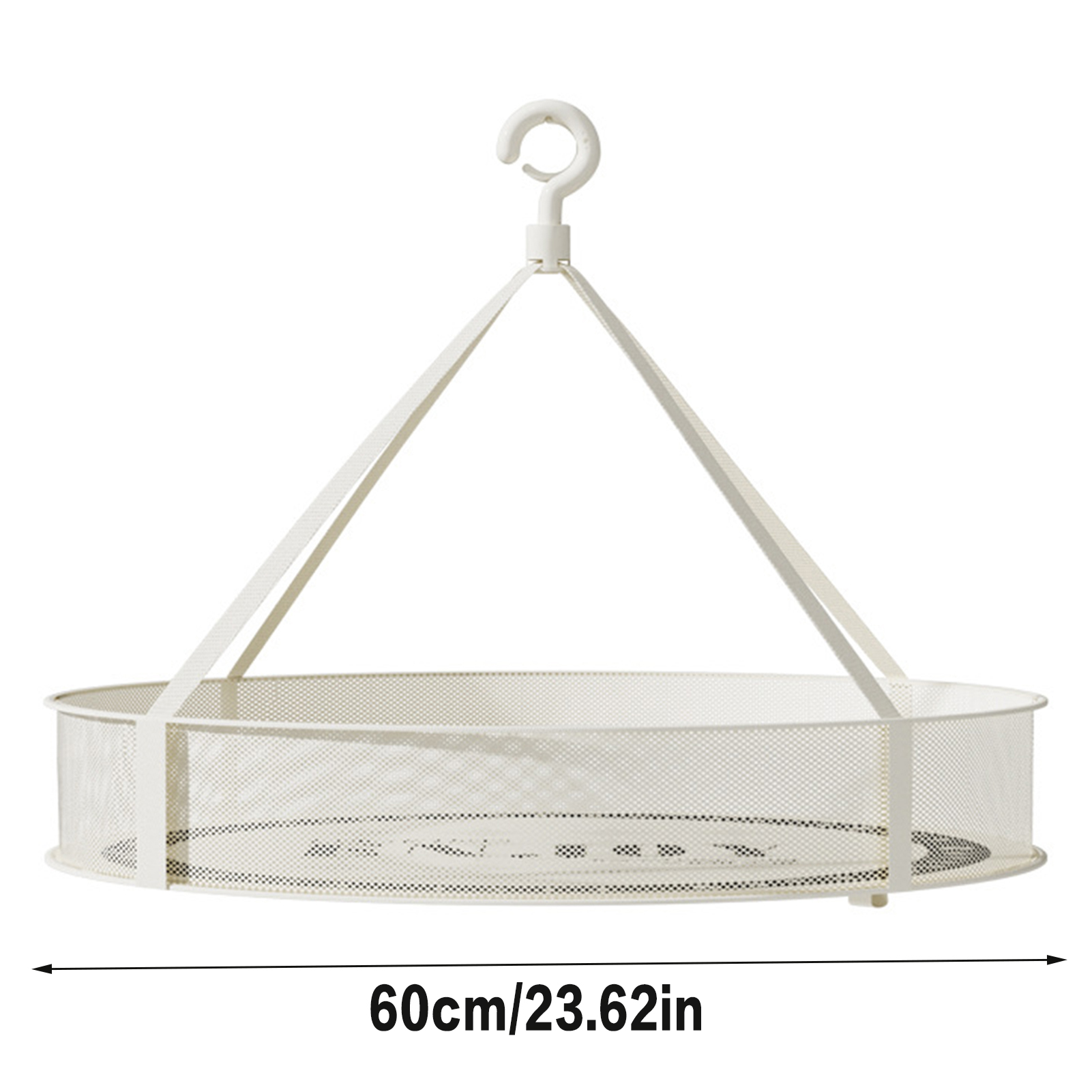 40/60cm Hanging Mesh Net Dryer Collapsible Laundry Basket Drying Rack With Hook - Picture 12 of 13