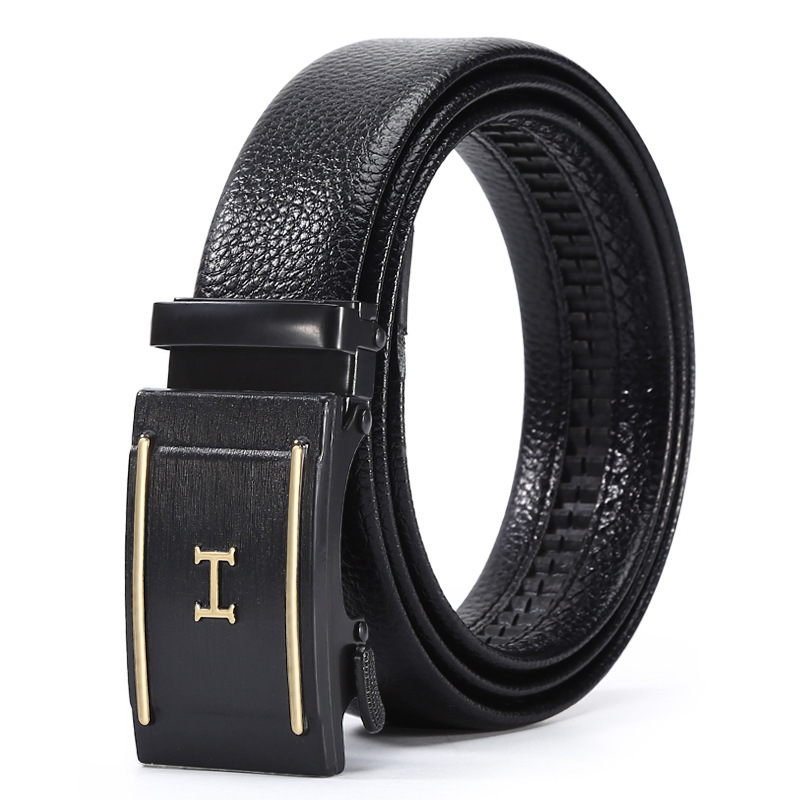 PU Leather Belts Men's High Quality Buckle Jeans Cowskin Casual Belts - Picture 16 of 25