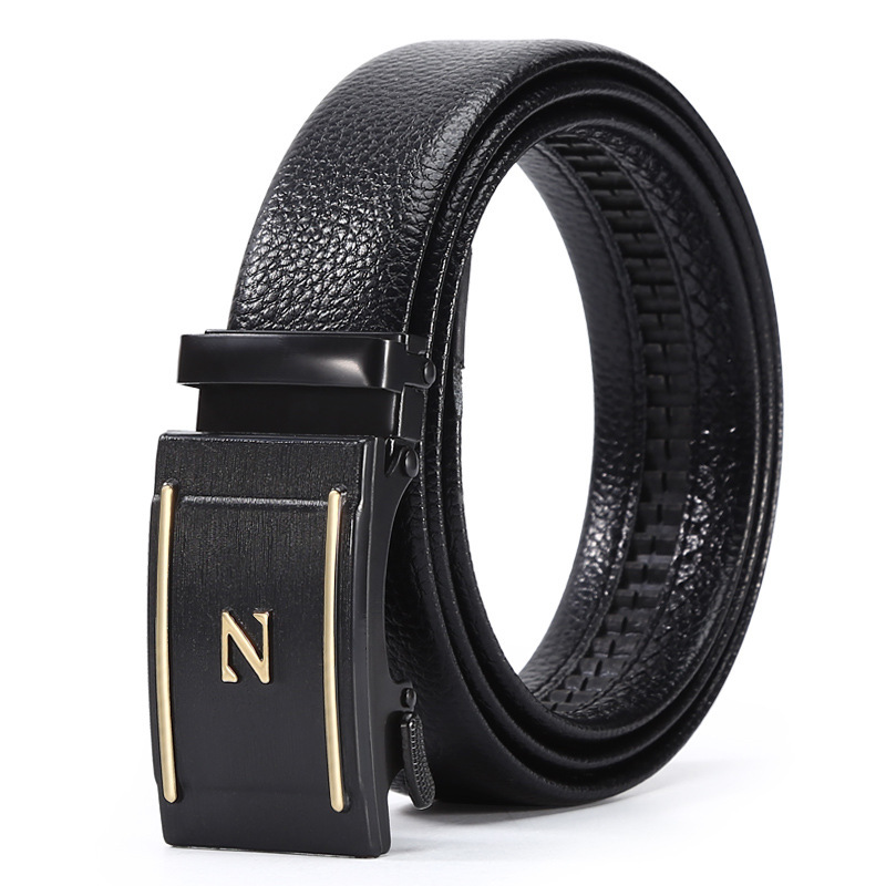 PU Leather Belts Men's High Quality Buckle Jeans Cowskin Casual Belts - Picture 17 of 25
