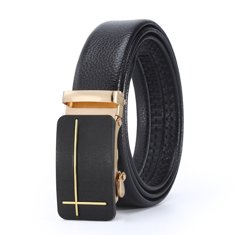 PU Leather Belts Men's High Quality Buckle Jeans Cowskin Casual Belts - Picture 18 of 25