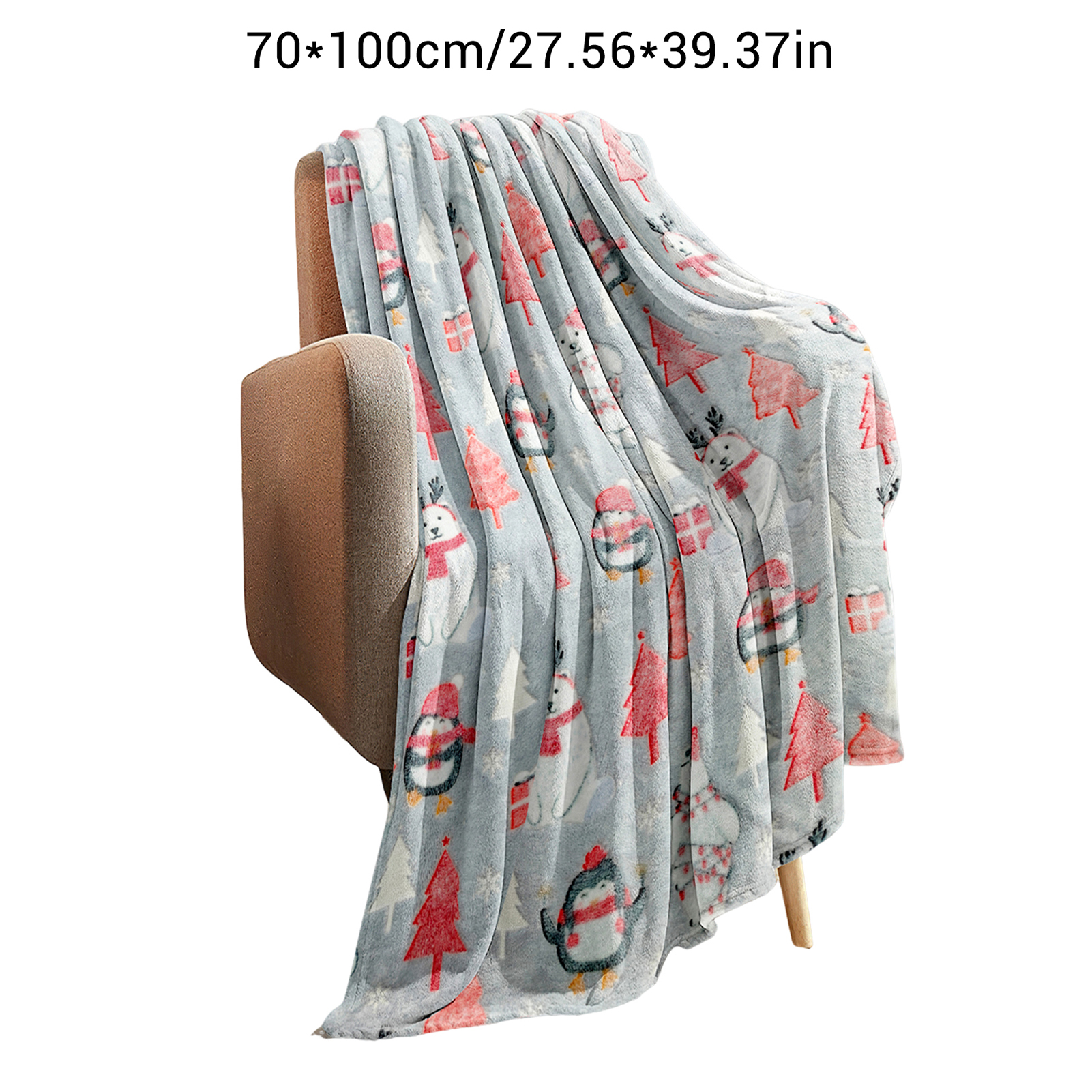 Throw Blanket Christmas Luminous Fleece Blanket Soft Warm Sofa Bed Throws Xmas - Picture 10 of 13