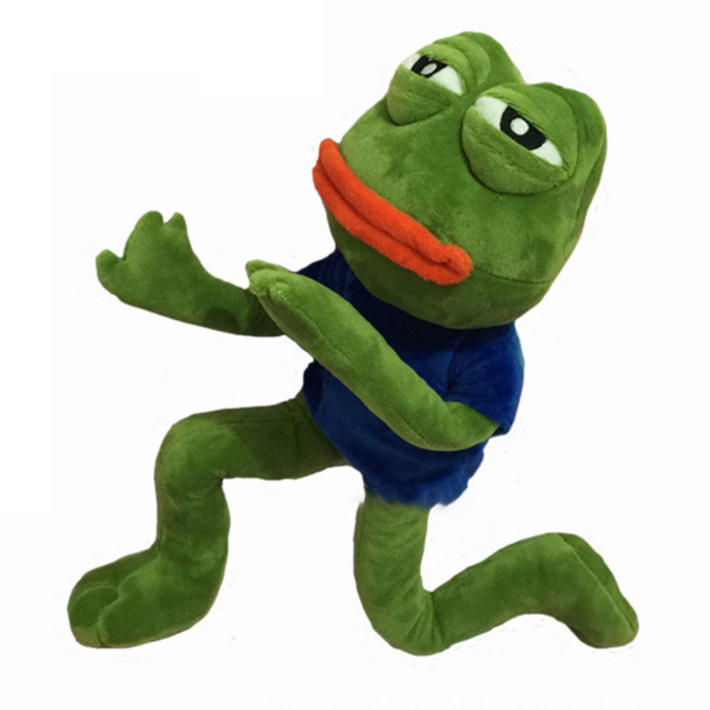 45CM The Sad Frog Magic-Expression Pepe Soft Plush Stuffed Toy Kids Gift - Picture 12 of 14