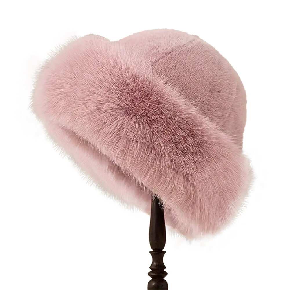 Women Soft Russian Faux Fur Hat Headband Fluffy Winter Ear Warmer Ski Caps - Picture 13 of 13