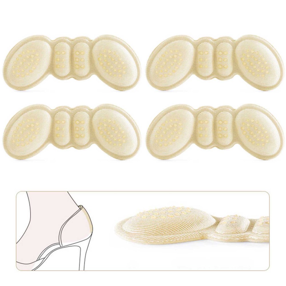 4 Pairs Shoes Heel Cushion Pads No-Slip Shoe Inserts Pain Relieving Heel Sticker - Picture 13 of 14