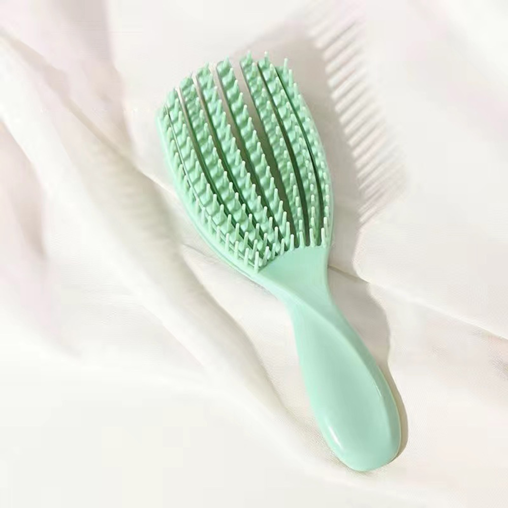 Anti-Static Detangling Brush Flexible Hollow Fluffy Curly Hair Styling Combs