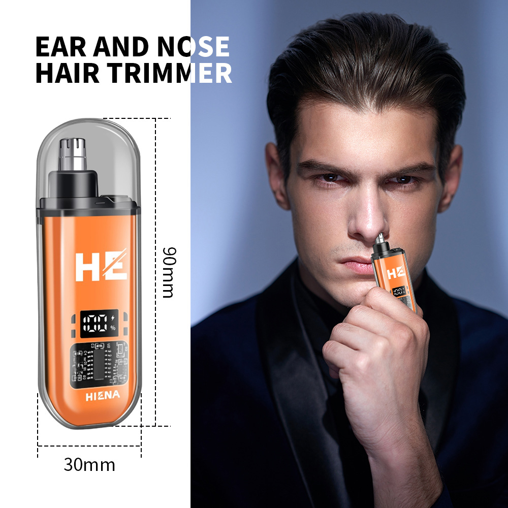 Ear and Nose Hair Trimmer With LED Display Nose Clippers Facial Hair Trimmer New