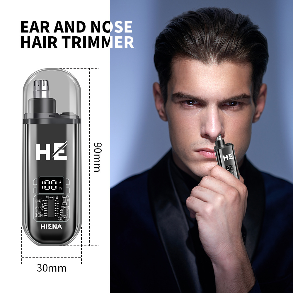 Ear and Nose Hair Trimmer With LED Display Nose Clippers Facial Hair Trimmer New