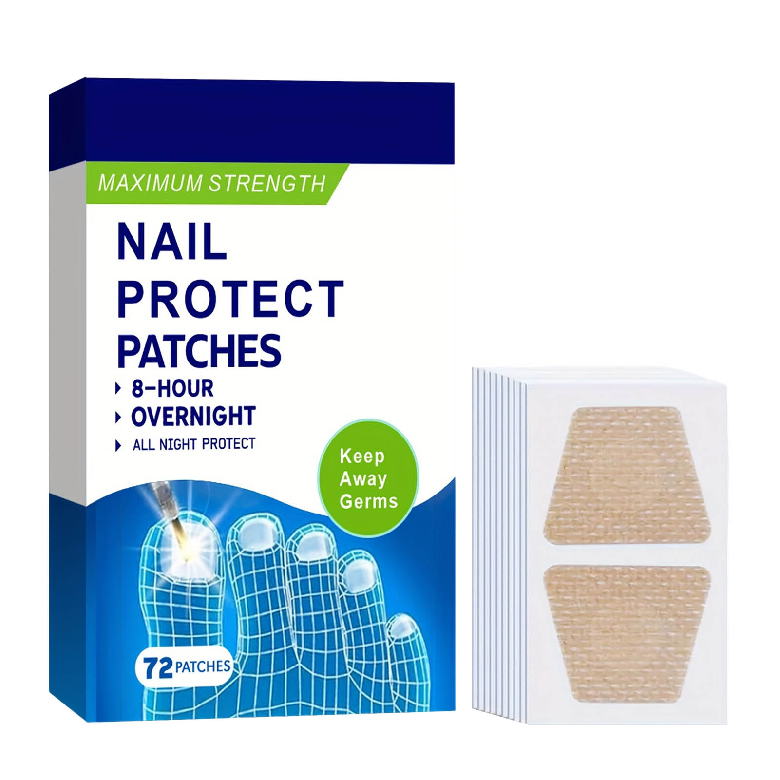 72pc Renewal Fungal Nail Patches Extra Strength Nail Repair Strips for Men Women - Picture 8 of 8
