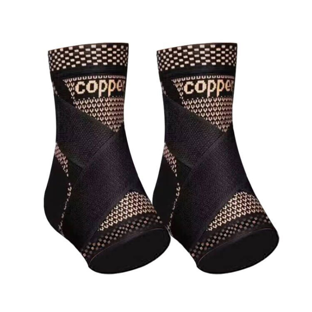 Copper Ankle Support Brace Stabilizer Compression Sleeve Socks Foot Pain Relief - Picture 11 of 13