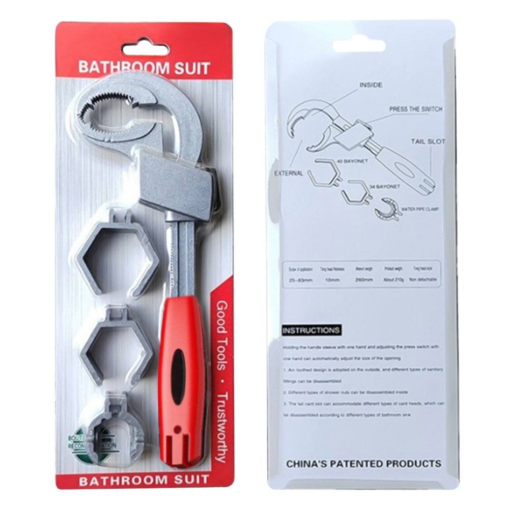 Large Opening Bathroom Spanner Aluminum Alloy Material Open End Spanner