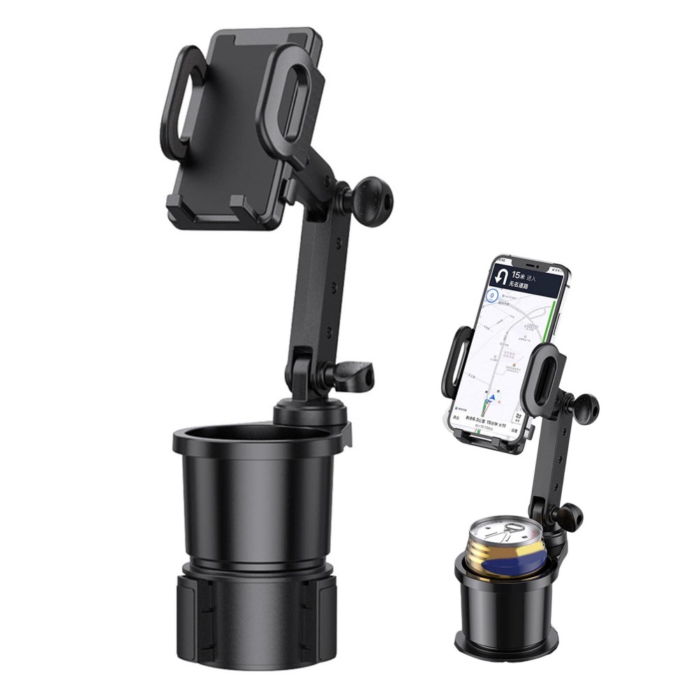 Car Cup Holder Phone Mount Auto Cell Phone Stand With Drink Expand Adjustable