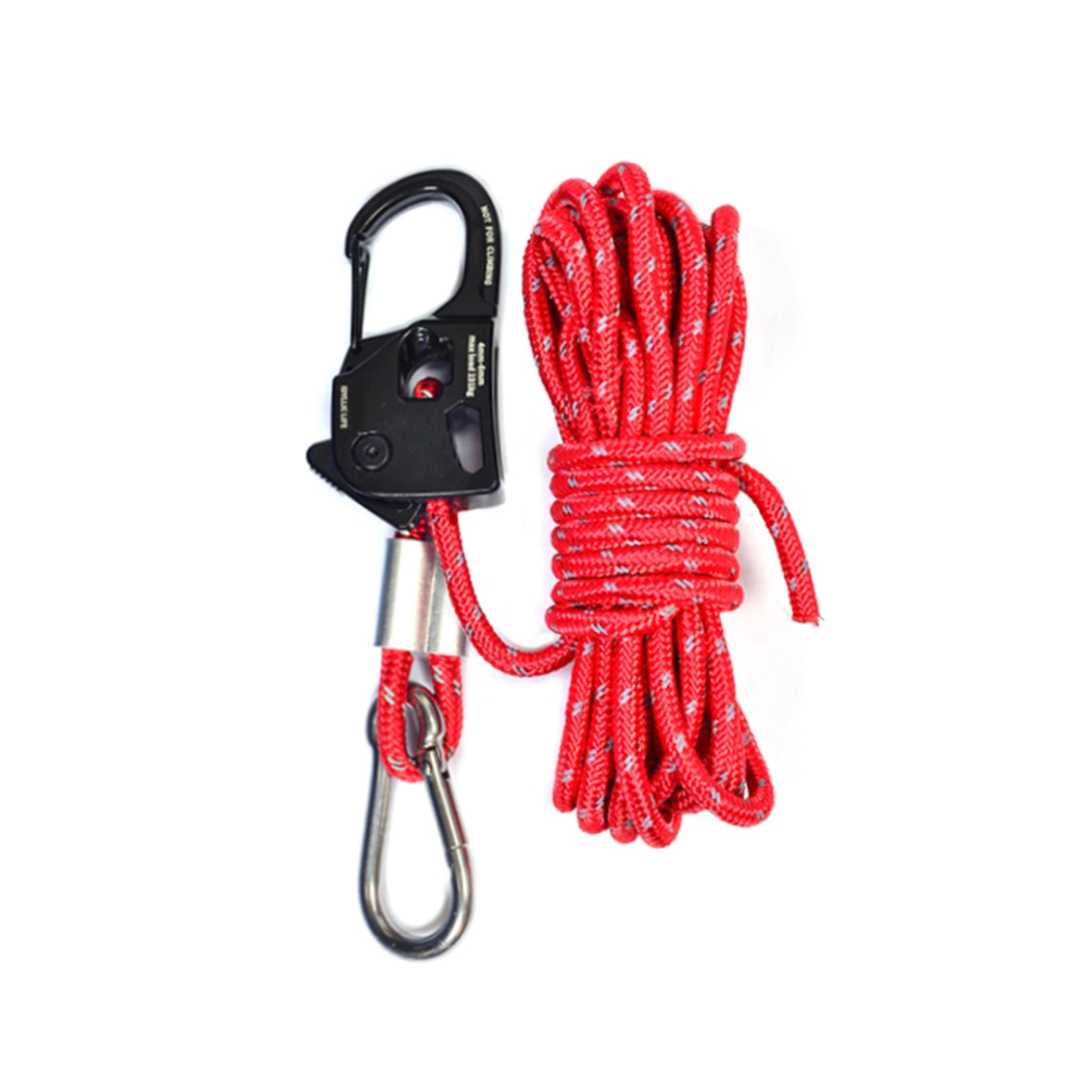 6mm Tent Guy Rope with Pulley with Self Locking Adjuster for Hiking Awning NEW - Picture 14 of 15